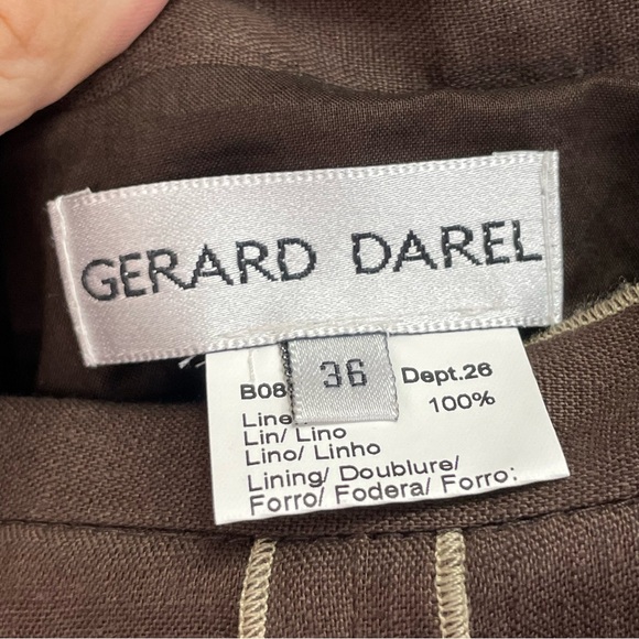 Gerard Darel brown tank and matching midi a-line skirt business professional - Picture 2 of 8